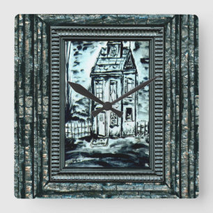 House of Deception Quadratische Wanduhr