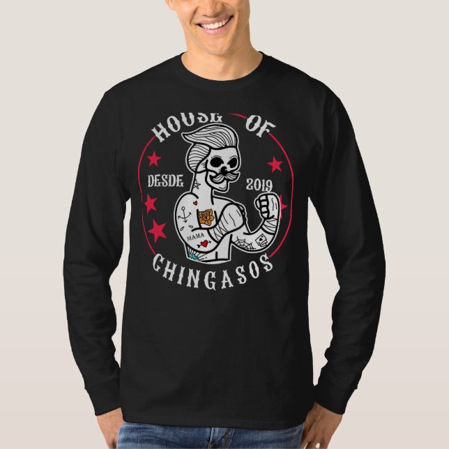 House of Desde Chingasos 2019 Funny Boxing T Shirt (Vorderseite)