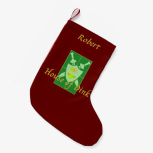 House of Dink Pickleball Wappen Personalisiert Kleiner Weihnachtsstrumpf