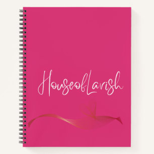 House Of Lavish Logo Notizbuch Hot Pink Minimalist