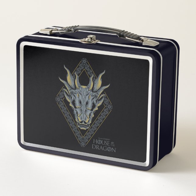 HOUSE OF THE DRAGON Balerion Skull Diamond Crest Metall Brotdose (Vorderseite)