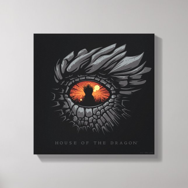 HOUSE OF THE DRAGON Dragon’s Eye Iron Throne Leinwanddruck (Vorderseite)