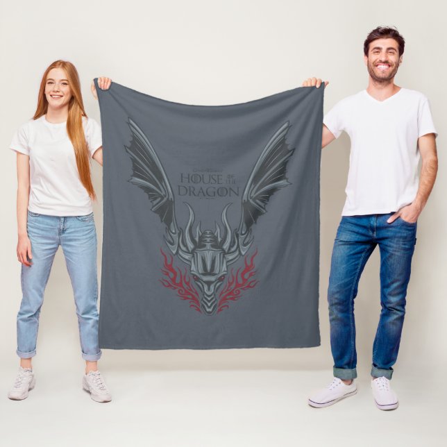 HOUSE OF THE DRAGON | Fire-Breathing Dragon Head Fleecedecke (Beispiel)