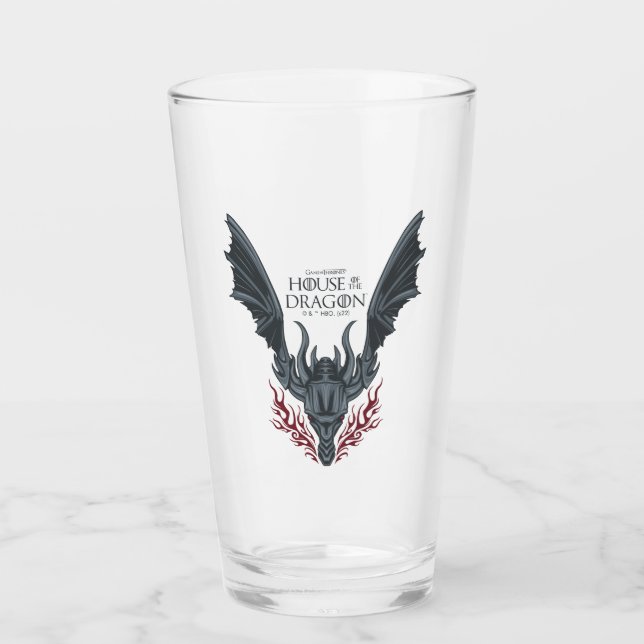 HOUSE OF THE DRAGON Fire-Breathing Dragon Head Glas (Vorderseite)