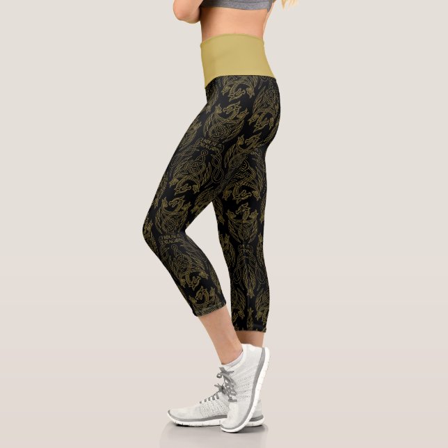 HOUSE OF THE DRAGON Gold Filigree Capri Leggings (Links)