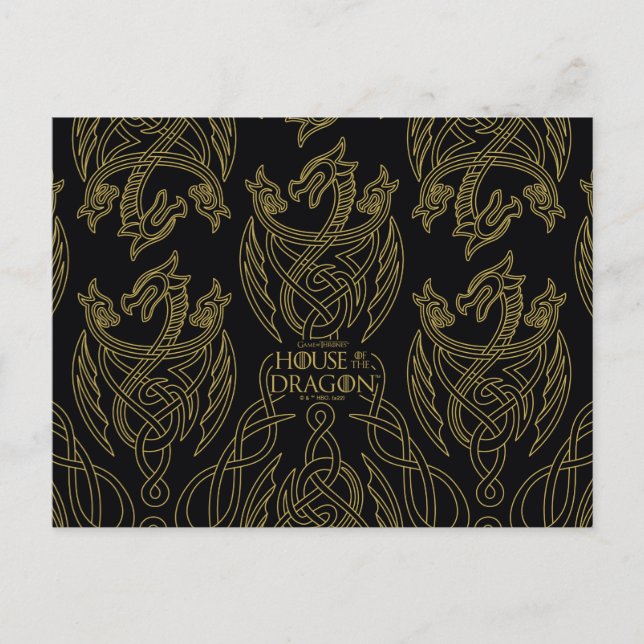 HOUSE OF THE DRAGON Gold Filigree Postkarte (Vorderseite)
