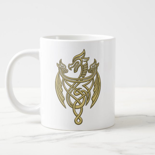 HOUSE OF THE DRAGON Golden Filigree Dragon Crest Jumbo-Tasse (Links)