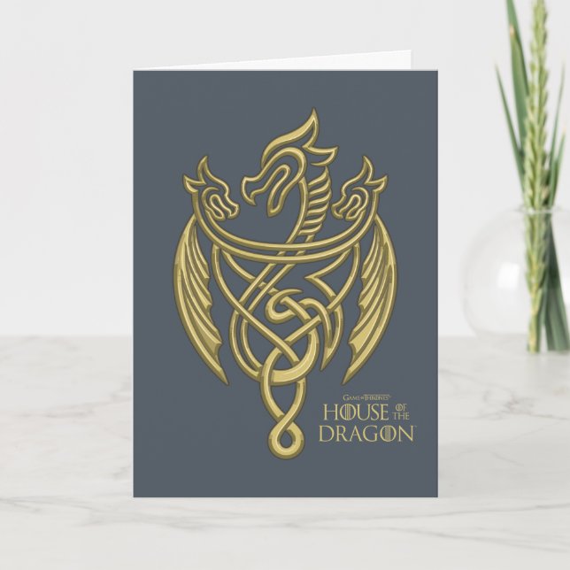 HOUSE OF THE DRAGON Golden Filigree Dragon Crest Karte (Vorderseite)