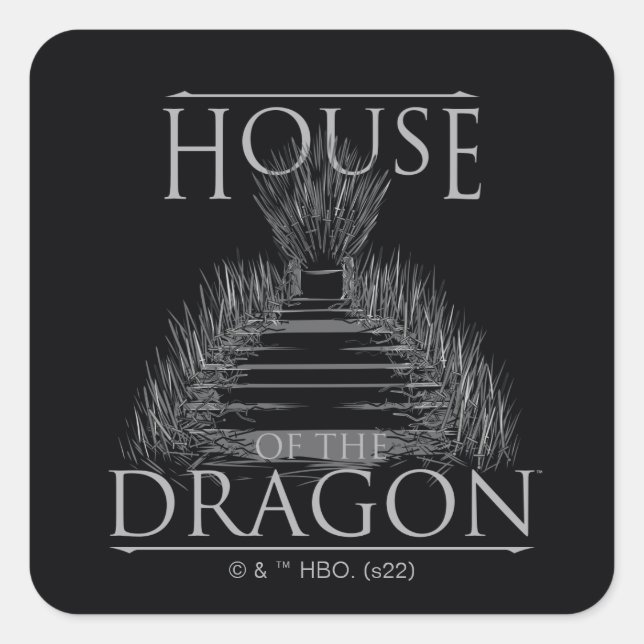 HOUSE OF THE DRAGON Iron Throne | Graphic Quadratischer Aufkleber (Vorderseite)