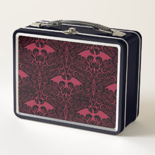 HOUSE OF THE DRAGON Red Dragon Filigree Pattern Metall Brotdose