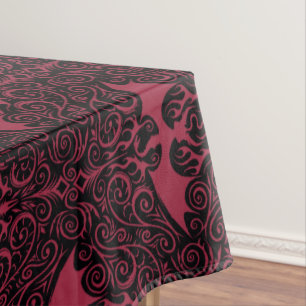 HOUSE OF THE DRAGON Red Dragon Filigree Pattern Tischdecke