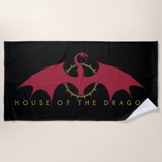 HOUSE OF THE DRAGON Red Dragon Graphic Strandtuch (Vorderseite)