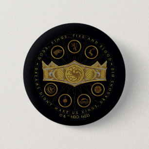 HOUSE OF THE DRAGON Seven Kingdoms Crown Graphic Button