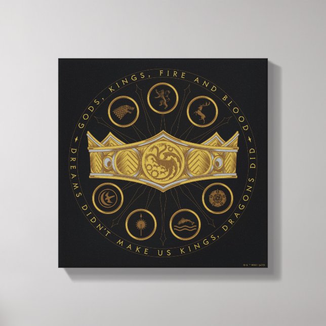 HOUSE OF THE DRAGON Seven Kingdoms Crown Graphic Leinwanddruck (Vorderseite)