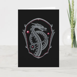 HOUSE OF THE DRAGON   Silberner Drachen-Abzeichen- Karte