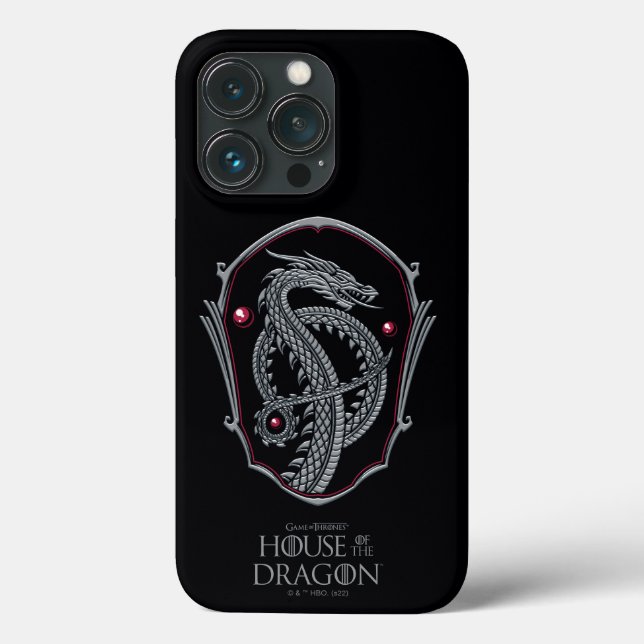 HOUSE OF THE DRAGON Silver Dragon Crest Case-Mate iPhone Hülle (Rückseite)