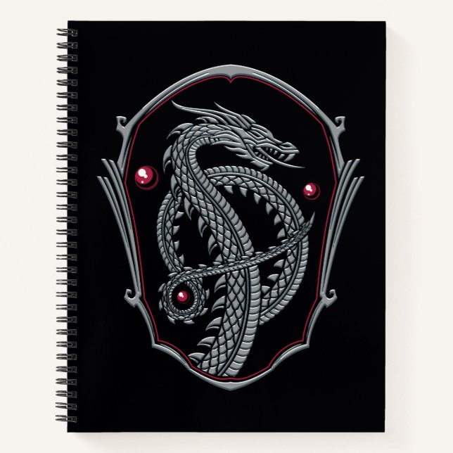 HOUSE OF THE DRAGON Silver Dragon Crest Notizbuch (Vorderseite)