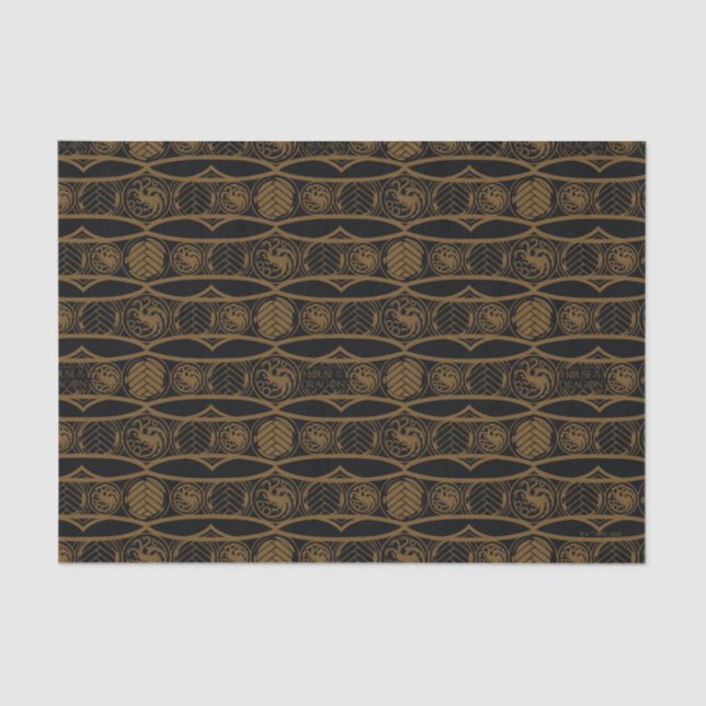 HOUSE OF THE DRAGON Targaryen Stripe Pattern Seidenpapier (Vorderseite)