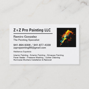 House Painter Gonzalez Business Card Visitenkarte