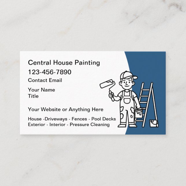 House Painter Modern Simple Business Cards Visitenkarte (Vorderseite)