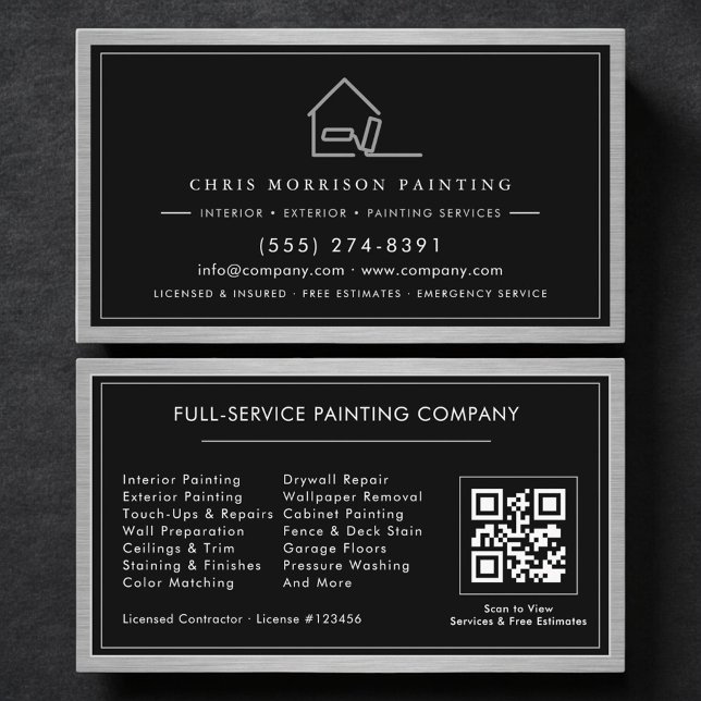 House Painter QR Code Painting Service  Visitenkarte (Von Creator hochgeladen)
