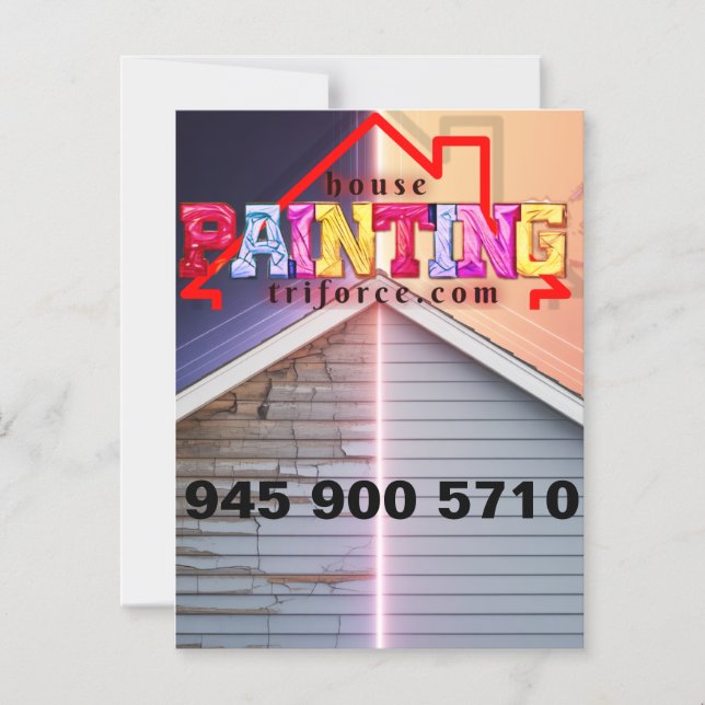 house painting card ad magneteinladung (Vorderseite)