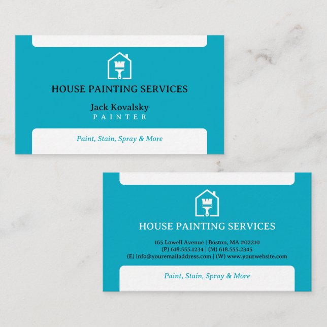 House Painting Services | Paint Rollel Visitenkarte (Vorne/Hinten)