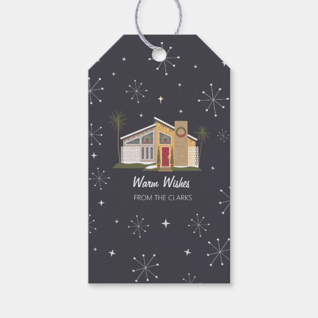 House Palm Springs Weihnachten Geschenkanhänger (Vorderseite)