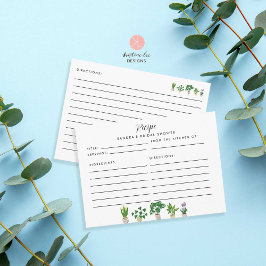 House Pflanze Brautparty Rezept Karte