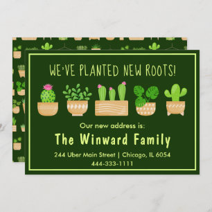 House Pflanze Kaktus Dunkelgrüne neue Zuhause Ankü Ankündigung