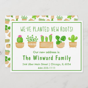 House Pflanze Kaktus Weiße neue Zuhause Ankündigun Ankündigung