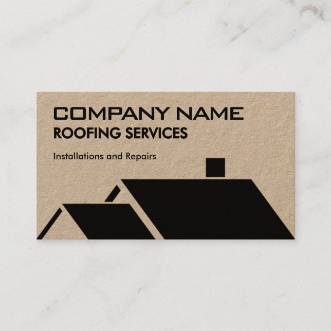 House roof geometric roofing Business Card Visitenkarte (Vorderseite)