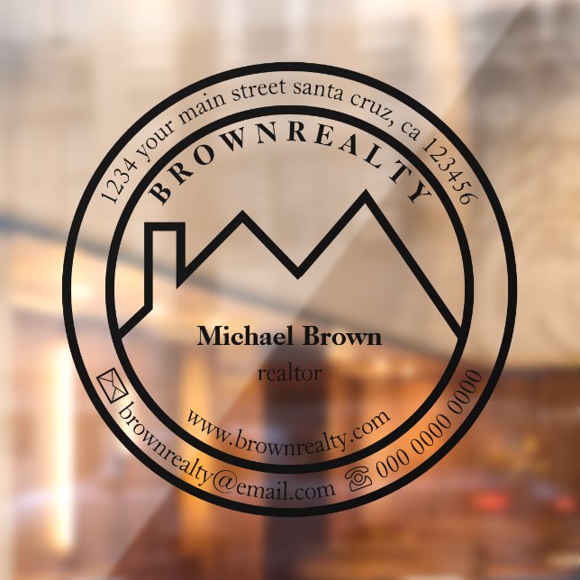 House Roof Real Anwesen Agent Architecture Busines Fensteraufkleber (Blatt 2)