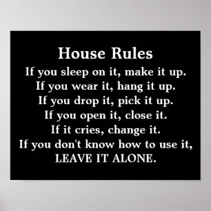 House Rules - Plakatdruck Poster