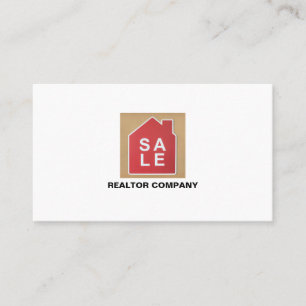 House Sale Logo, Realtor, Anwesen Agent Visitenkarte