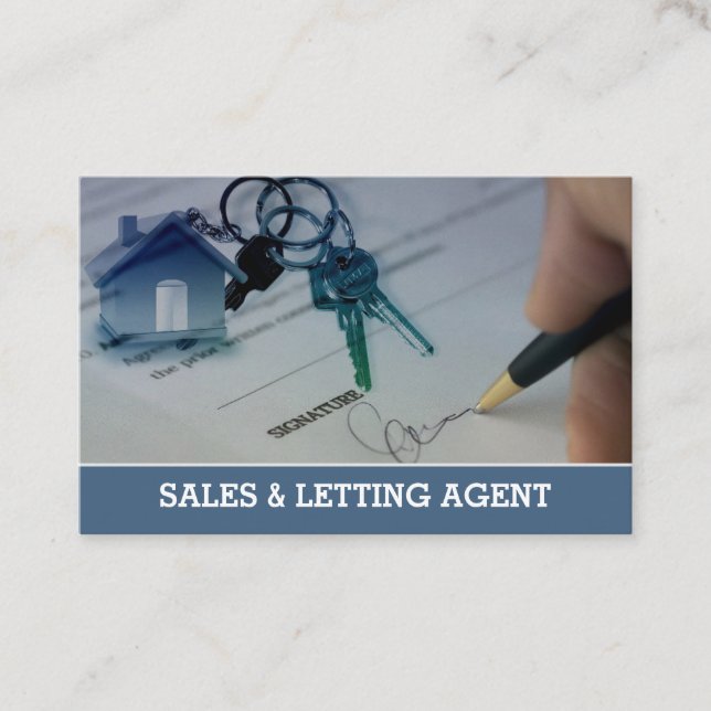 House Sales & Lassend Agent Calling Card. Visitenkarte (Vorderseite)