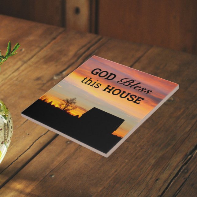 House Sessing Sunset Silhouette Fliese (In Situ)