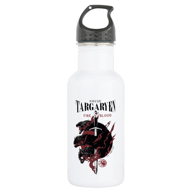 House Targaryen - Feuer und Blut Edelstahlflasche (Vorderseite)