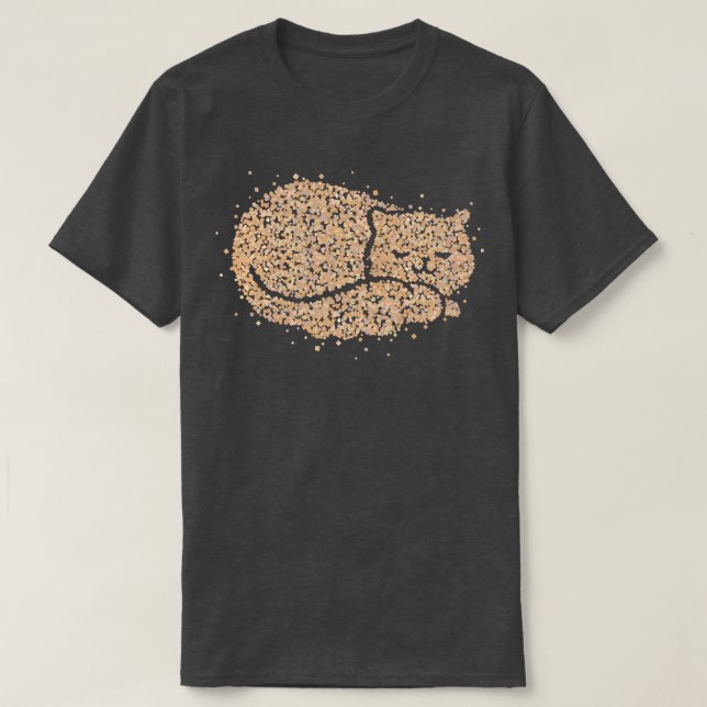 House Tiger Tired Kitty Kitten Sleephirt T-Shirt (Design vorne)