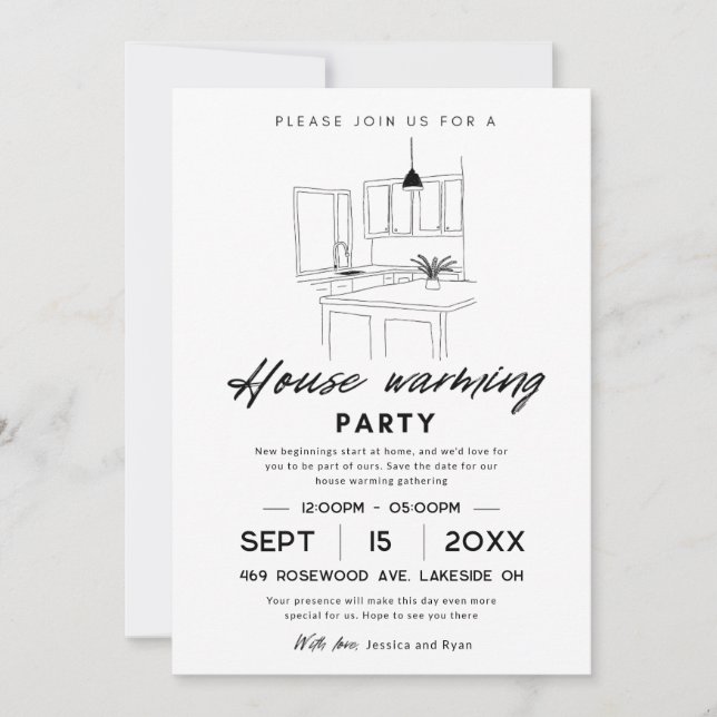 House Warming Party Save The Date  Einladung (Vorderseite)