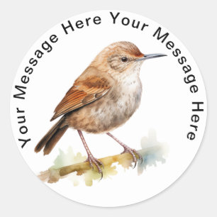 House Wren Runder Aufkleber