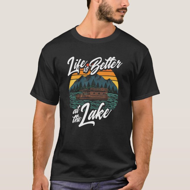 Houseboat better Life on Lake T Shirt (Vorderseite)