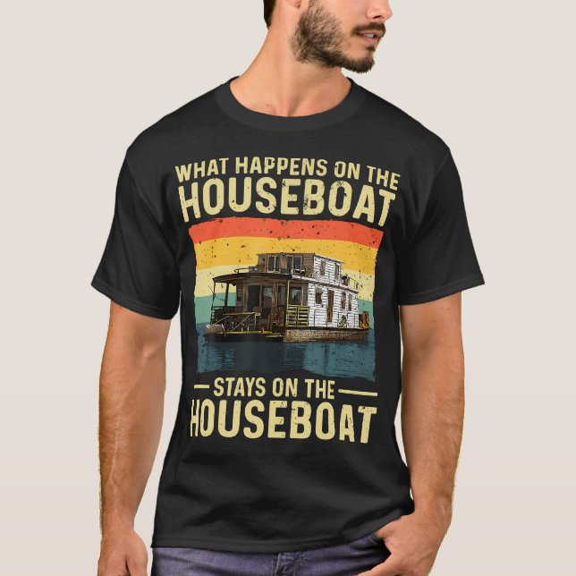 Houseboat House Boat Captain Houseboat T-Shirt (Vorderseite)