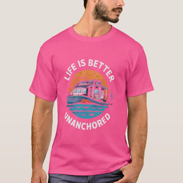 Houseboat Owner Lake Life Anchor House Boat Boat T-Shirt (Vorderseite)
