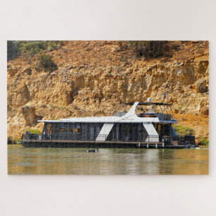 Houseboot und Wasserskier, Murray River, Australie Puzzle