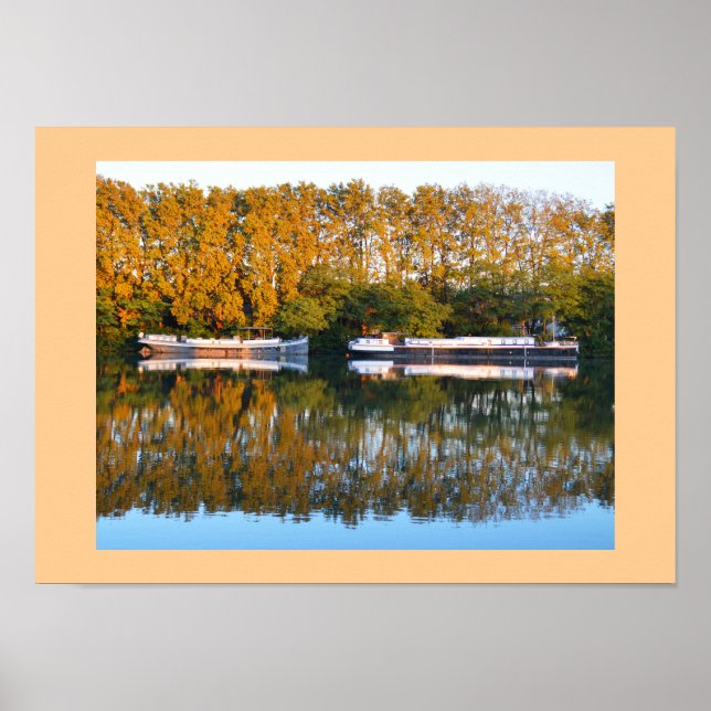Houseboote auf der Rhone, Frankreich Poster (Vorne)