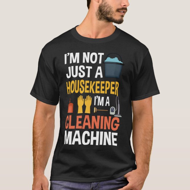 Housekeeper Costume House Cleaner T-Shirt (Vorderseite)