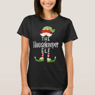 Housekeeper Elf Gruppe Weihnachts Pajama Party T-Shirt