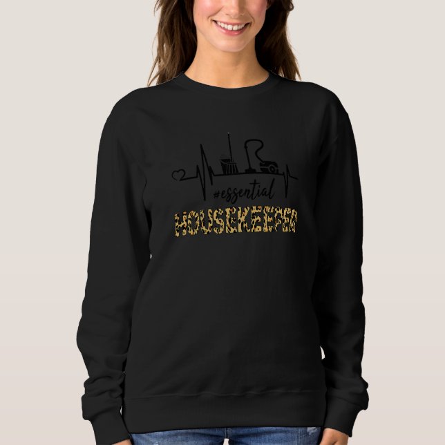 Housekeeper Essential Housekeeper Heartbeat Leopa Sweatshirt (Vorderseite)