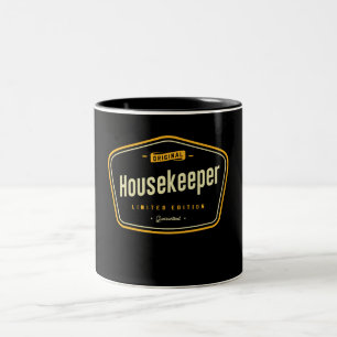Housekeeper Funny Job Title Profession Zweifarbige Tasse